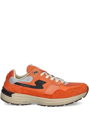 Stepney Workers Club suede-panelled running sneakers - Orange