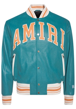 AMIRI leather bomber jacket - Blue
