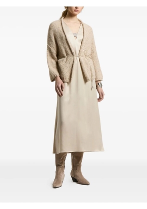 Peserico V-neck midi dress - Neutrals