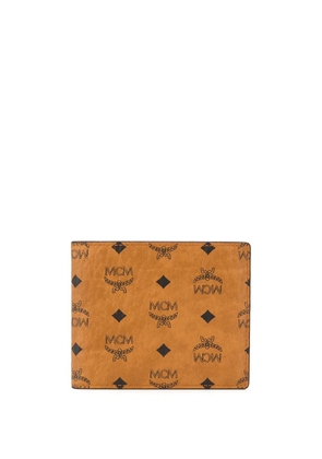 MCM small monogram-print bi-fold wallet - Brown