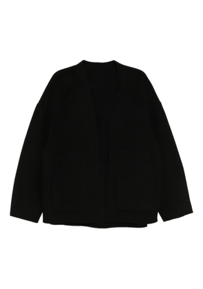 CROQUIS cross-collar wool jacket - Black