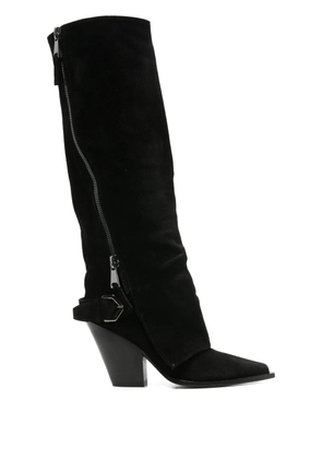 Elena Iachi 75mm leather knee-high boots - Black