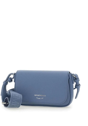 Emporio Armani logo-stamp cross body bag - Blue