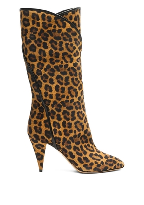 Casadei Venus leopard-print boots - Brown