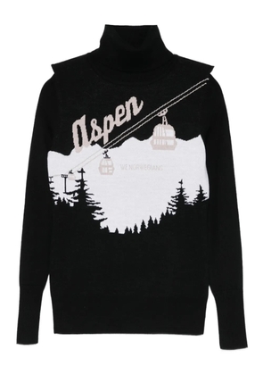 We Norwegians roll-neck top - Black