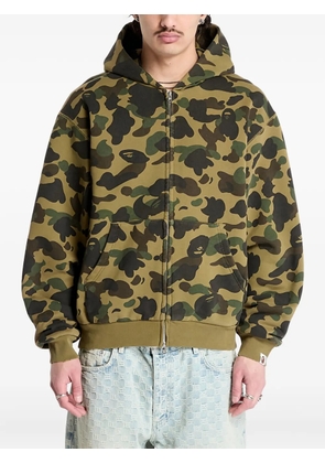 A BATHING APE® camo-print zip-up hoodie - Green