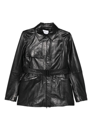 Marella Sedile leather coat - Black