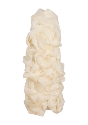 KHAITE Welles ruffled dress - Neutrals