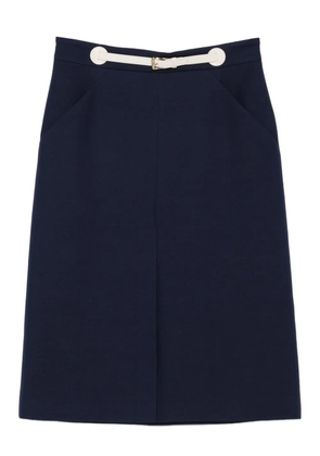 Valentino Garavani belted midi skirt - Blue