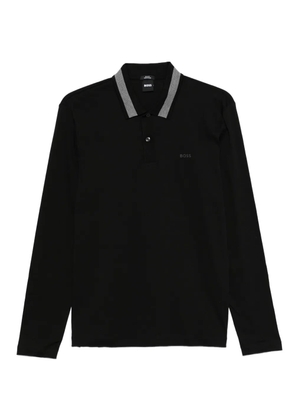 BOSS long-sleeve polo shirt - Black