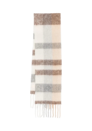 Peserico checked fringed scarf - Neutrals