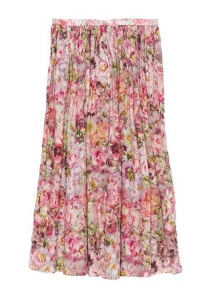 Faliero Sarti floral-print pleated skirt - Pink