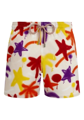 Vilebrequin x Palm Angels Spray Paint swim shorts - White
