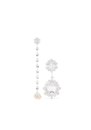 Magda Butrym mismatched crystal earrings - Silver