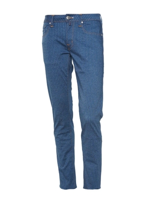 Sartoria Tramarossa pinstripe cotton trousers - Blue