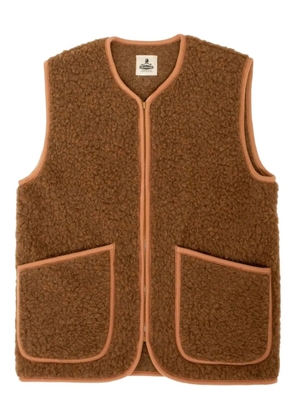 COLD BREAKER piped pocket jacket - Brown