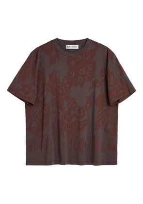 OUR LEGACY Box floral-print T-shirt - Brown