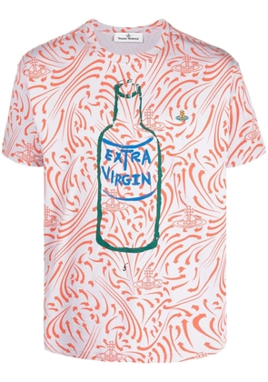 Vivienne Westwood extra-virgin graphic-print logo T-shirt - Purple