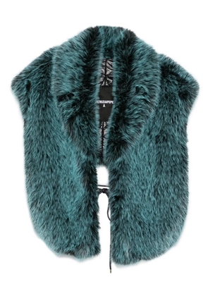 Patrizia Pepe faux-fur collar - Blue