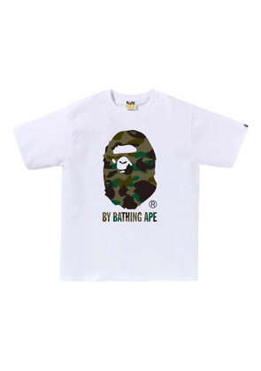 A BATHING APE® camouflage-print logo T-shirt - White