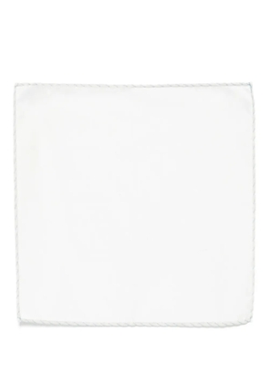 Eleventy contrasting-trim pocket square - White
