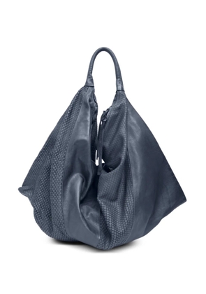 SOMMET snakeskin-embossed shoulder bag - Blue