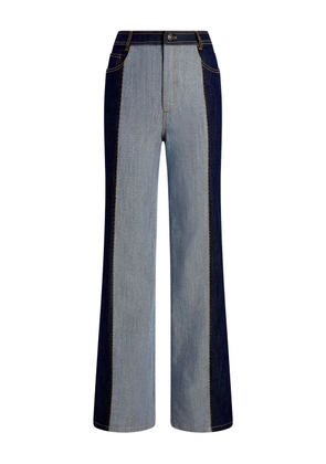 Cinq A Sept Francine contrast-panel trousers - Blue