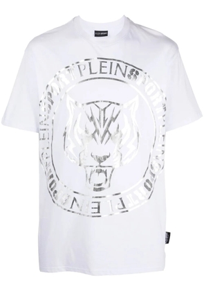 Plein Sport tiger-head logo-print T-shirt - White