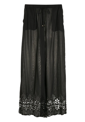 Amir Slama broderie-anglaise palazzo pants - Black