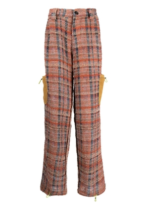 VITELLI whipstitch straight-leg trousers - Multicolour