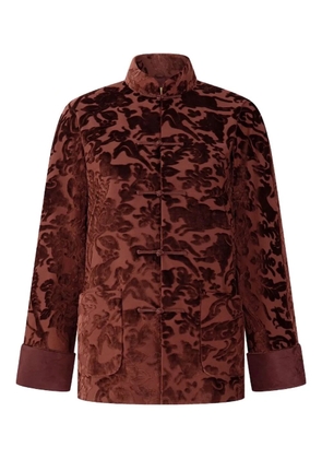 Shanghai Tang jacquard-pattern jacket - Brown