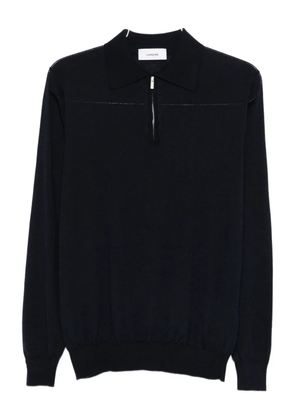 Lardini zip-fastening polo shirt - Black