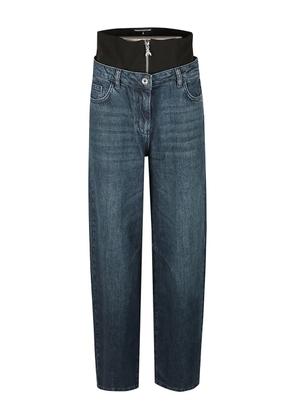 Patrizia Pepe split-hem jeans - Blue