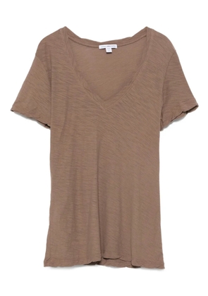 James Perse V-neck short-sleeved T-shirt - Brown