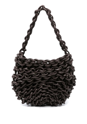 Alienina Alice interwoven shoulder bag - Brown