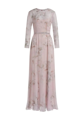 Alberta Ferretti floral-print belted maxi dress - Pink