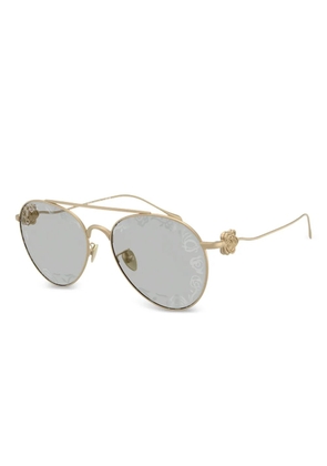 Giorgio Armani floral-detail sunglasses - Gold