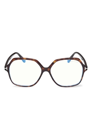 TOM FORD Eyewear octagonal frame optical glasses - Brown