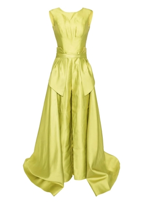 Saiid Kobeisy Mikado classic jumpsuit with detachable overskirt - Green