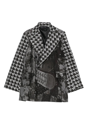 Barbara Bologna abstract-print blazer - Black
