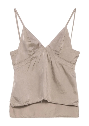 FEDERICO CINA V-neck top - Grey