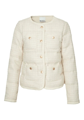 WEILL PARIS down tweed jacket - Neutrals