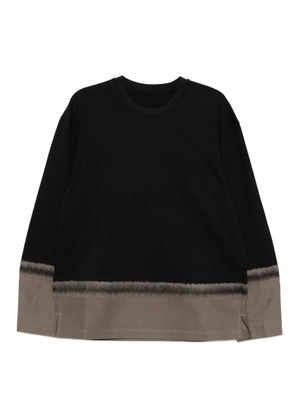 CROQUIS needled splice t-shirt - Black