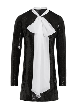 Giambattista Valli sequin self-tie neck dress - Black