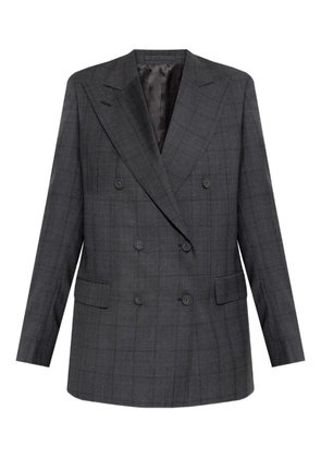 Officine Generale double-breasted checked blazer - Grey