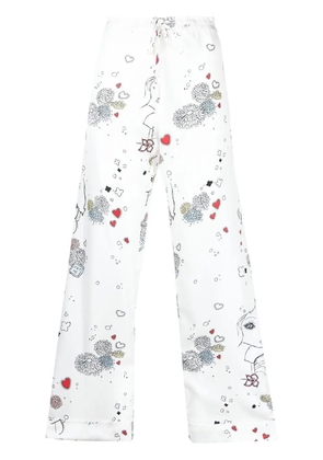 Macgraw drawstring loose-fit trousers - White
