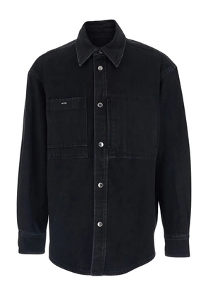 Wooyoungmi city-print denim shirt - Black