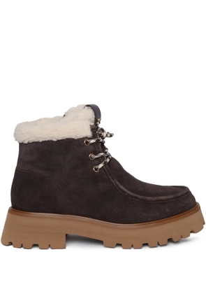 Michael Kors 44mm shearling lace-up boots - Brown