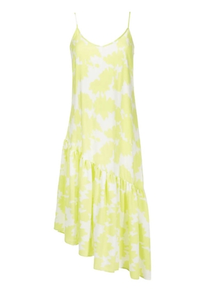 Armani Exchange abstract-print asymmetric dress - Green