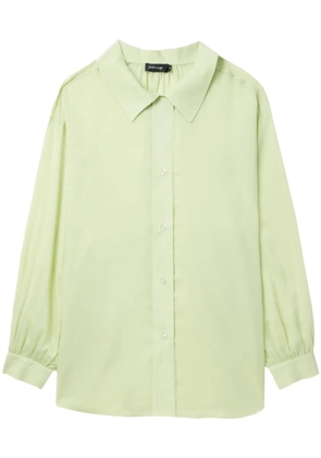 tout a coup ruched-detail button-up shirt - Green